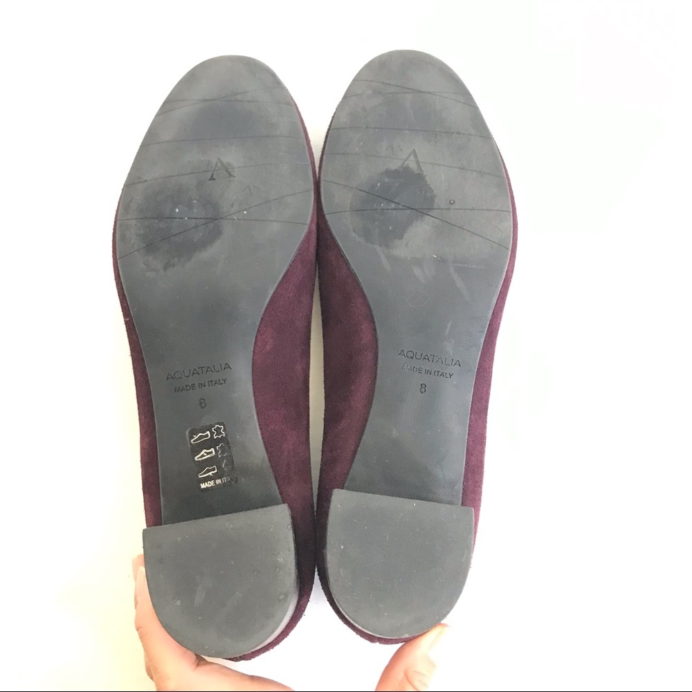 Aquatalia maroon block heel pumps Sz 8 - Picture 7 of 9